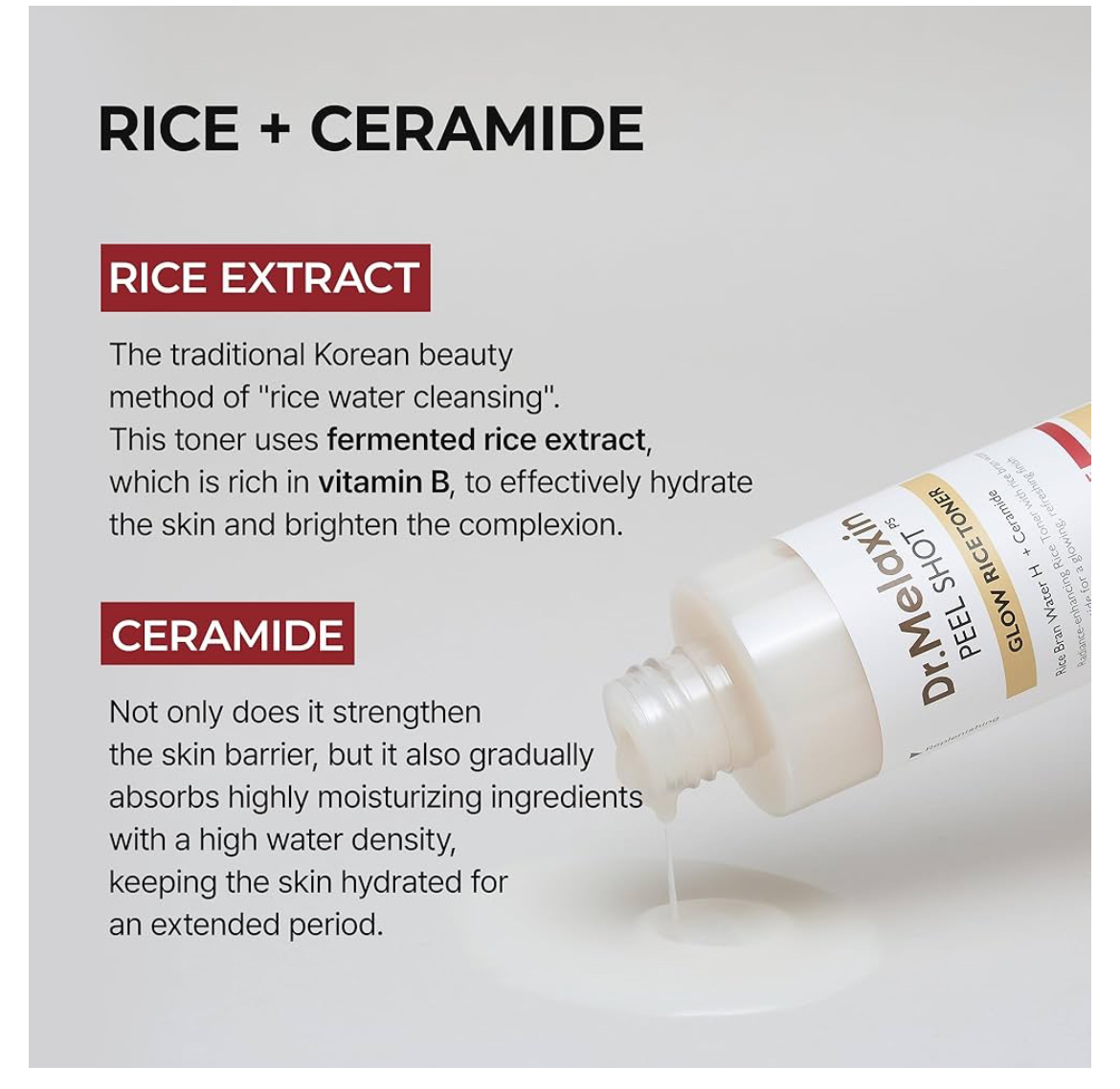 Dr. Melaxin Peel Shot PS Glow White Rice Toner