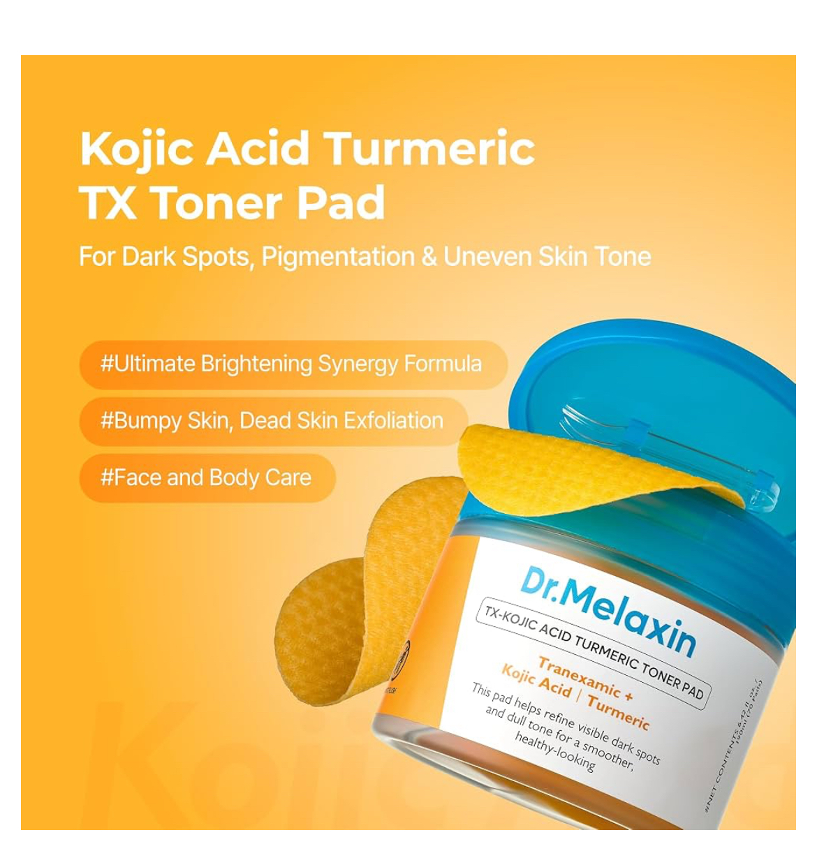 Dr. Melaxin TX-Kojic Acid Turmeric Toner Pad
