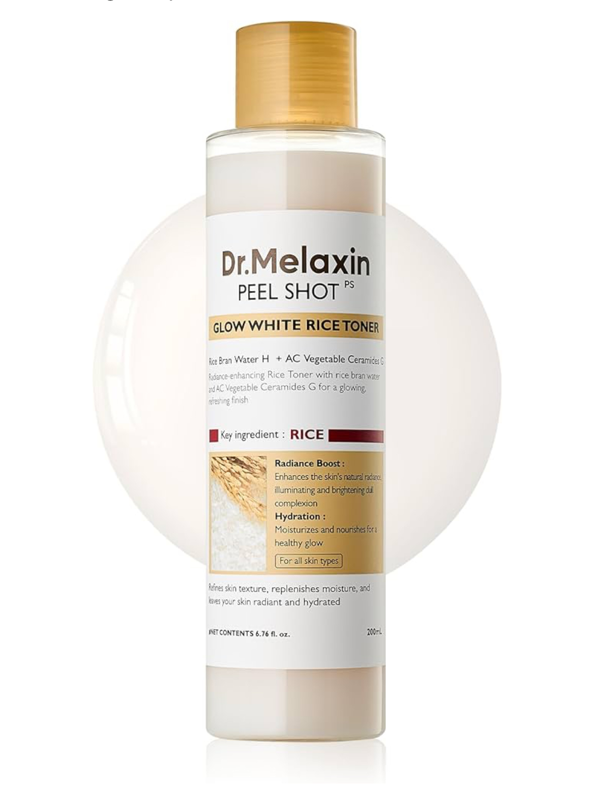 Dr. Melaxin Peel Shot PS Glow White Rice Toner