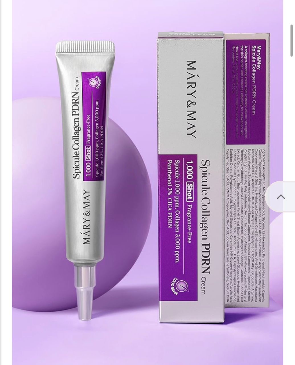 MARY & MAY Spicule Collagen PDRN Cream (1,000 Shot)