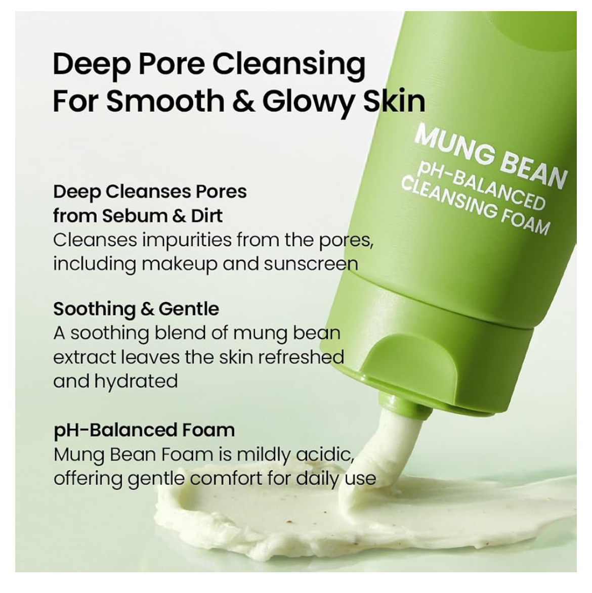 beplain Mung Bean pH-Balanced Cleansing Foam