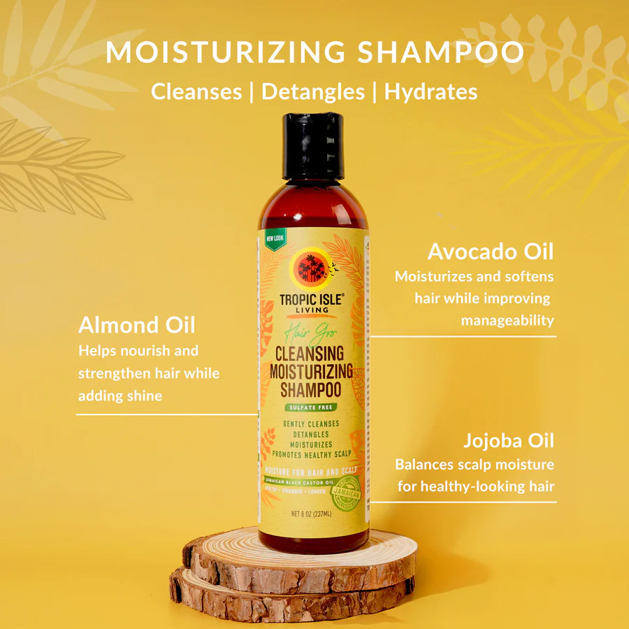 Tropic Isle Living Jamaican Black Castor Oil Hair Gro Cleansing Moisturizing Shampoo