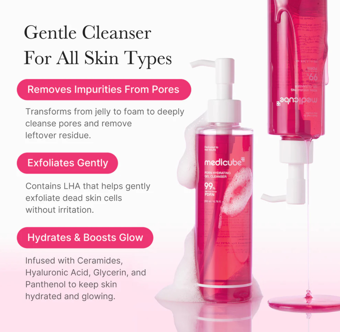 medicube* PDRN HYDRATING GEL CLEANSER