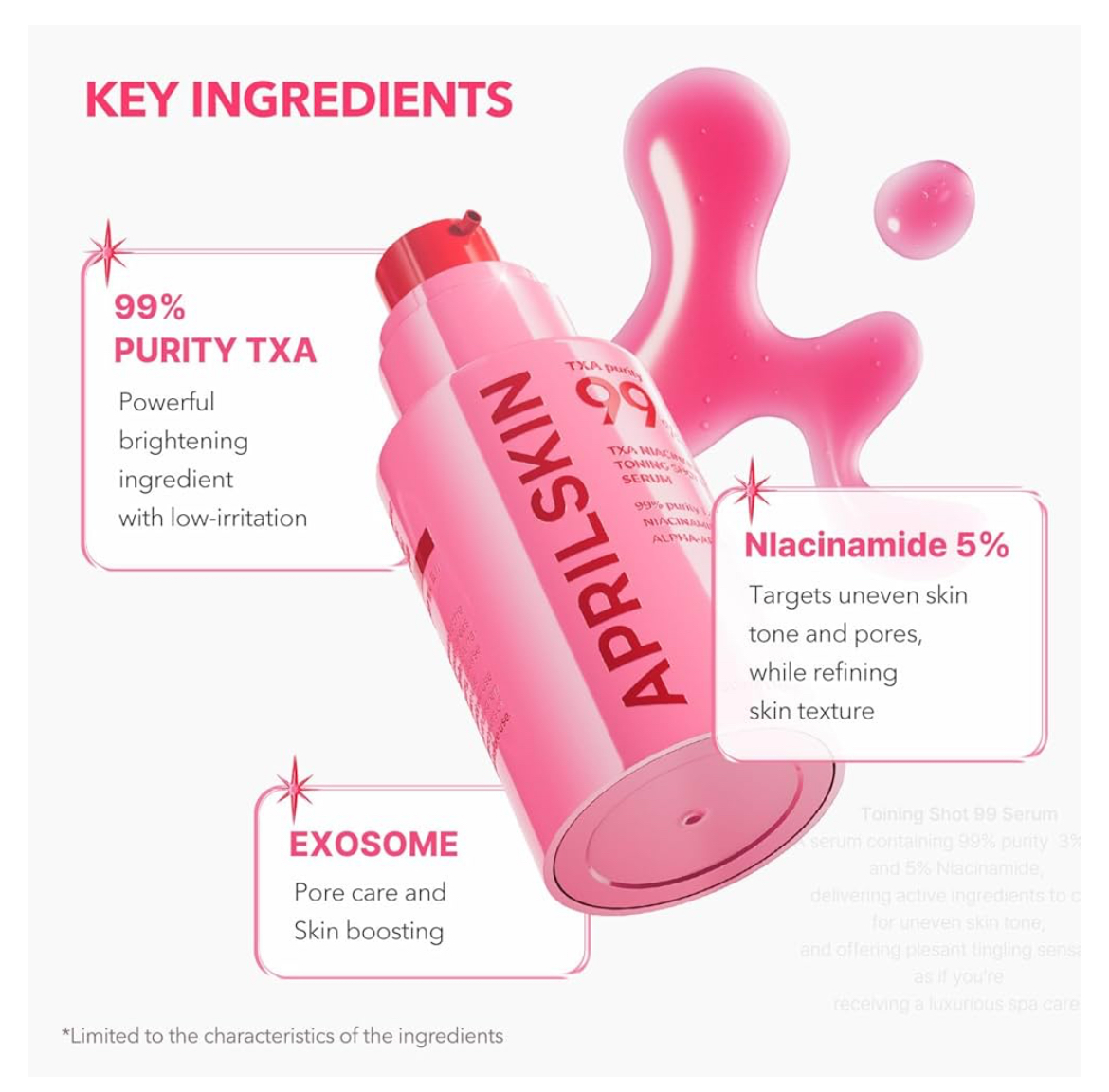 APRILSKIN TXA Niacinamide Toning Shot 99 Serum