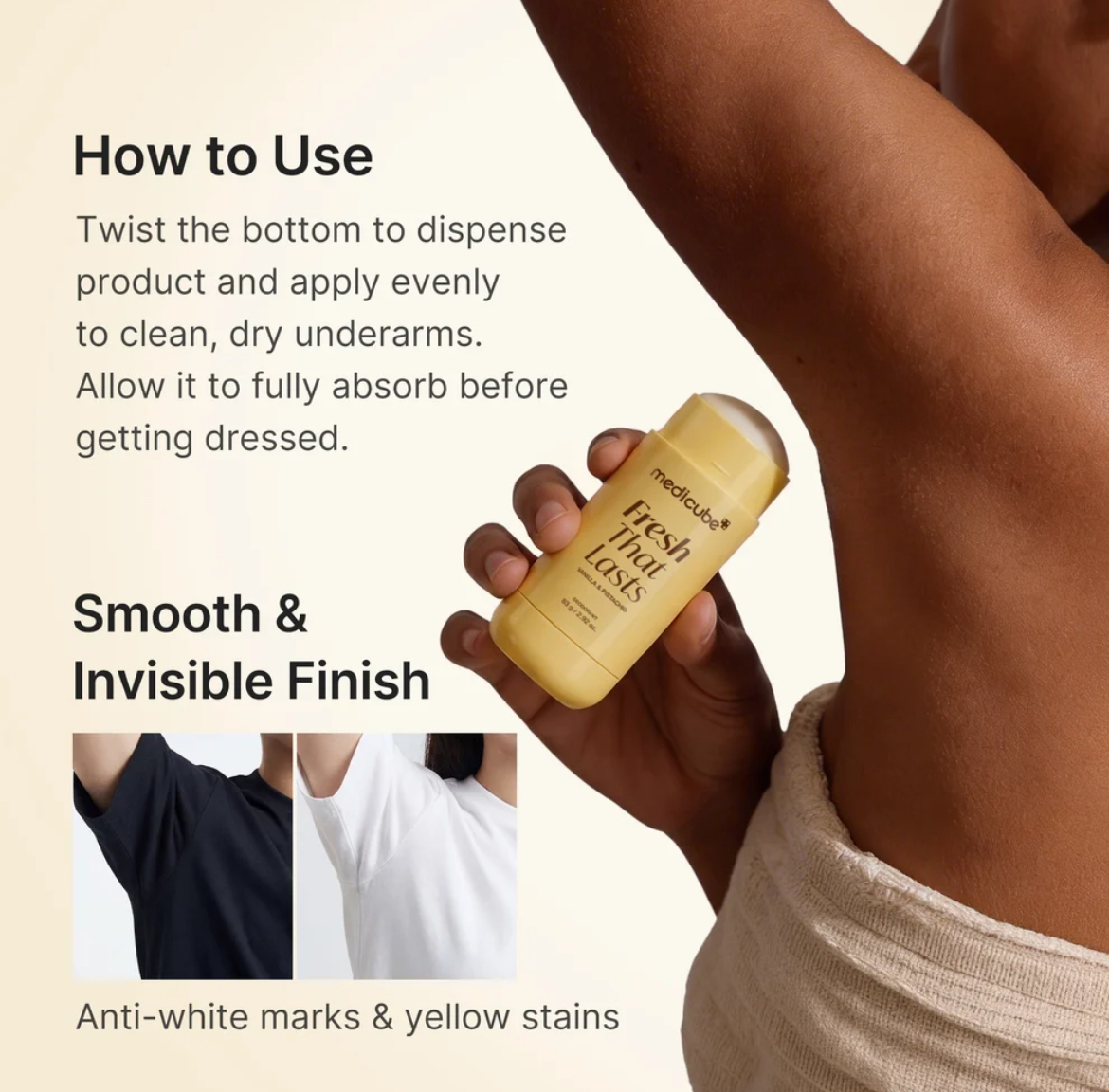 Medicube Fresh That Lasts Deodorant | Vanilla & Pistachio