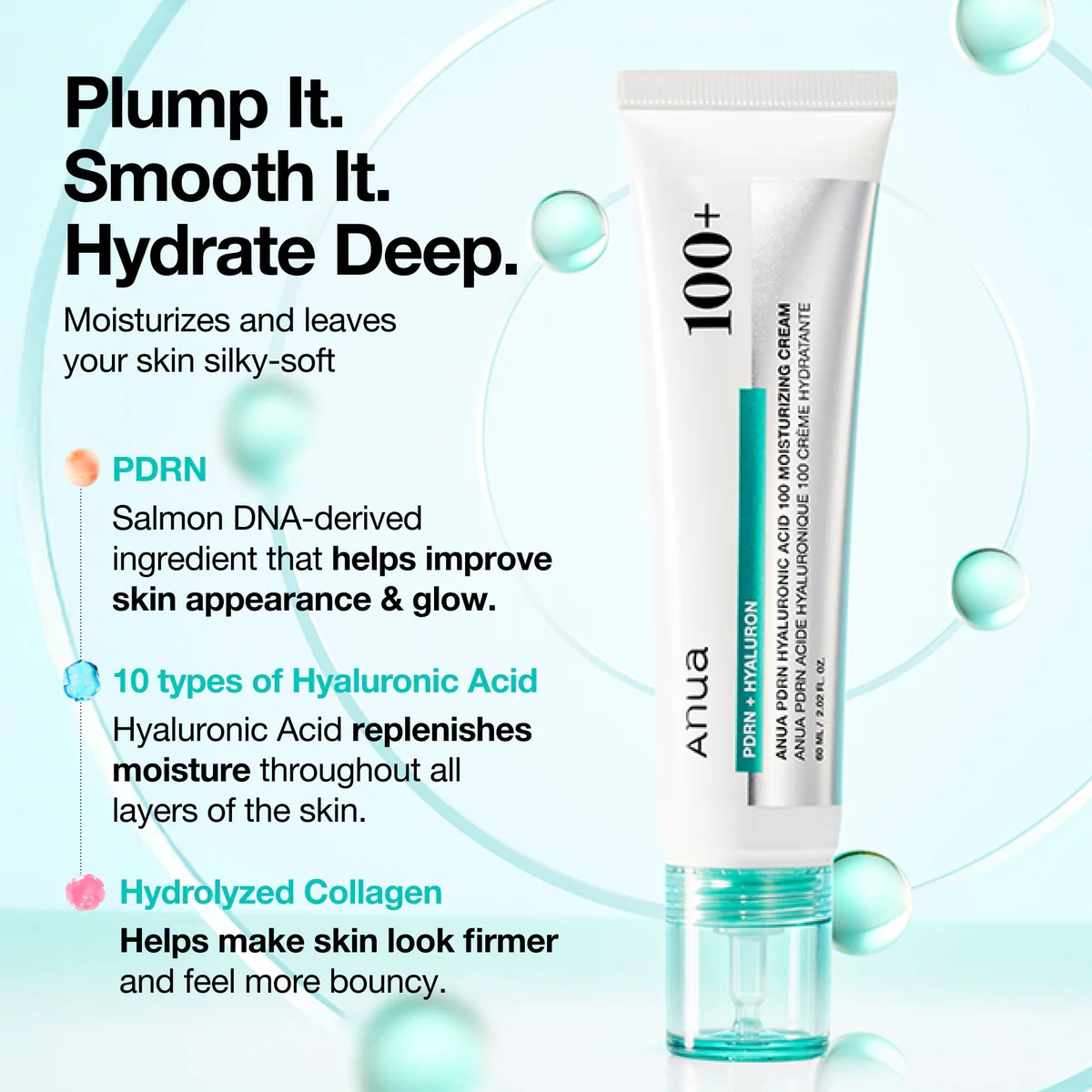 Anua PDRN Hyaluronic Acid 100 Moisturizing Crea