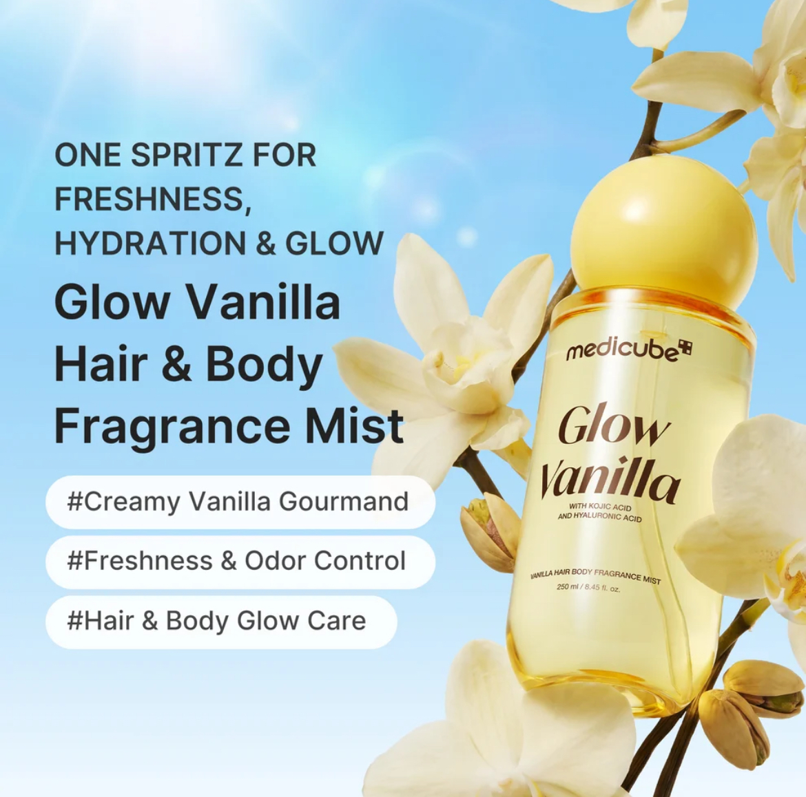 250 ml Medicube Glow Vanilla Hair & Body Fragrance Mist