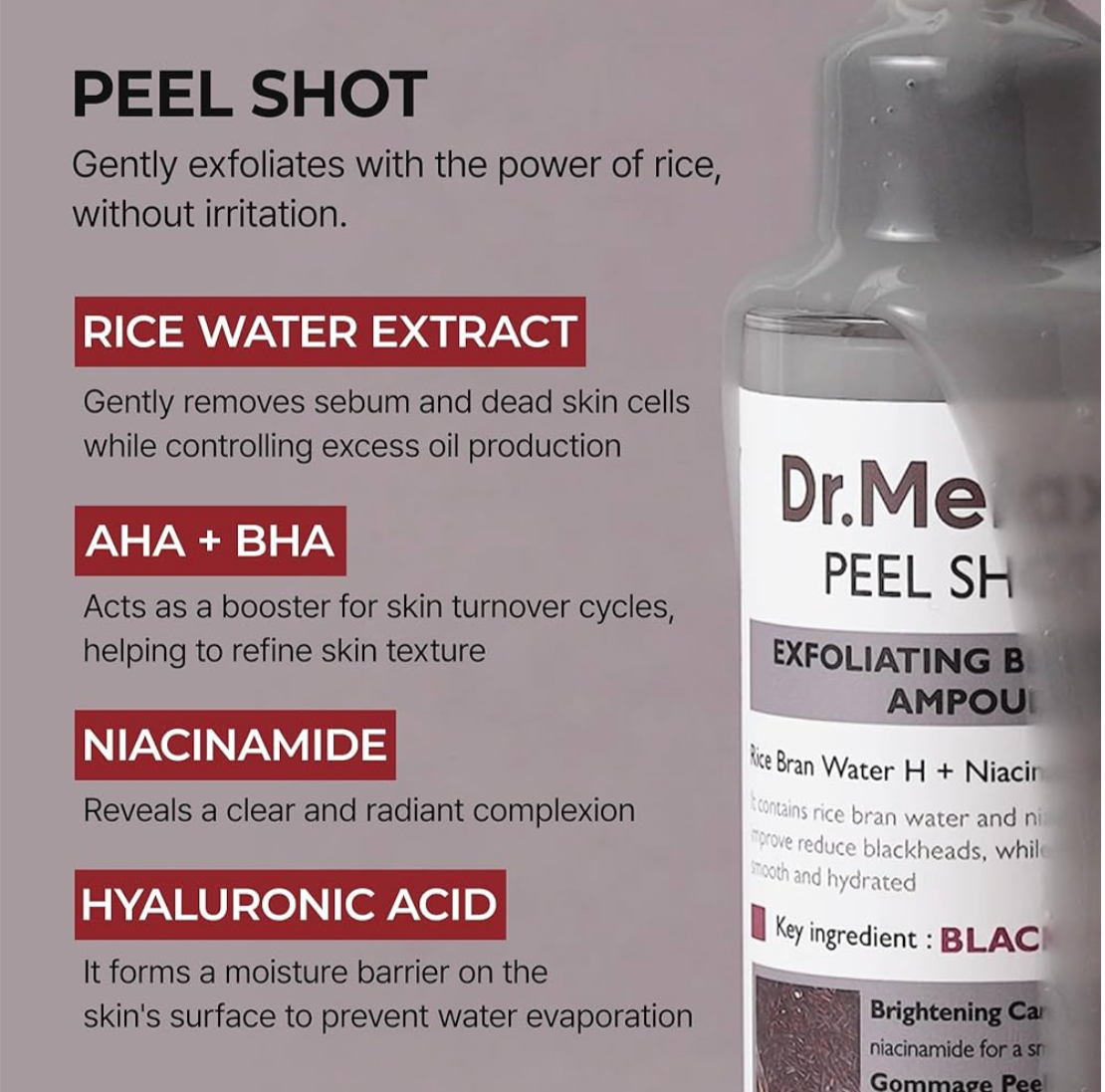 Dr. Melaxin Peel Shot PS Exfoliating Black Rice Ampoule