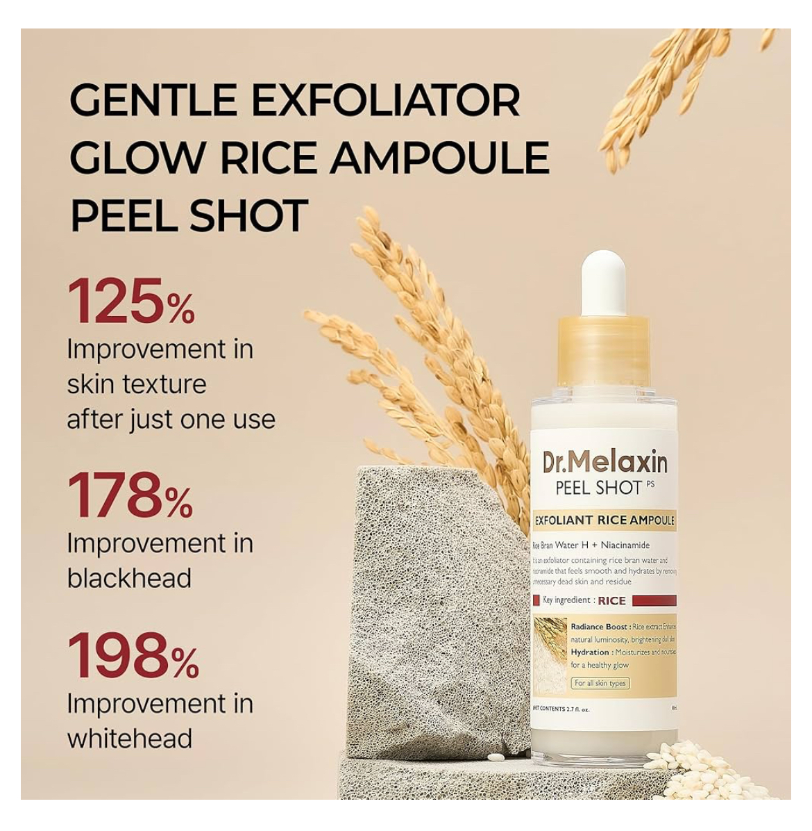 Dr. Melaxin Peel Shot PS Exfoliating White Rice Ampoule