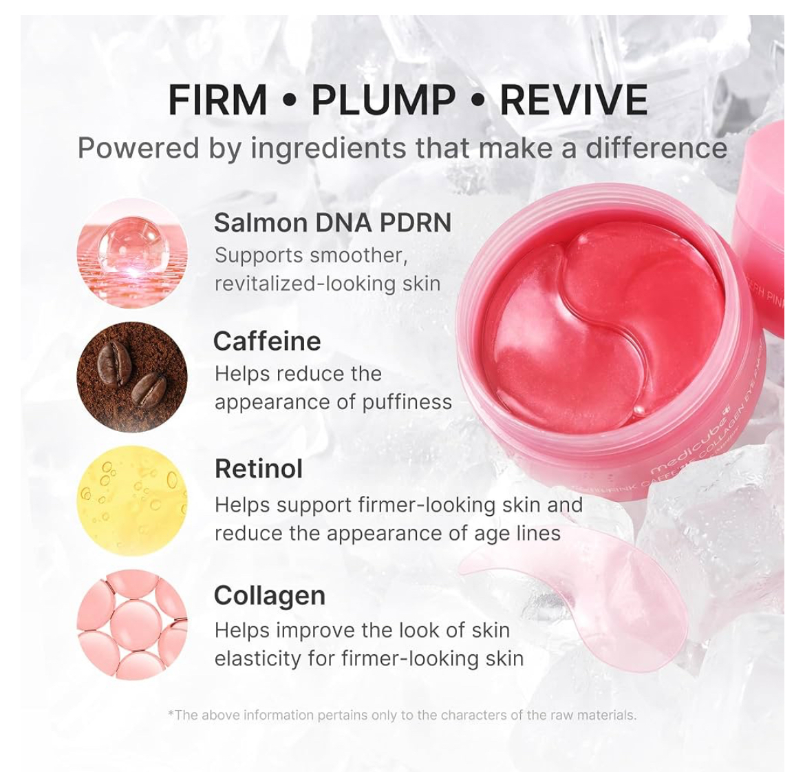 medicube PDRN Pink Caffeine Collagen Eye Patch